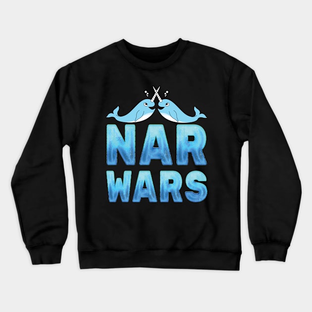 Narwars Ocean Marine Mammalia Animal Swimming Fish Water River Fisherman Beach Fishing Whale Unicorn of The Sea Narwhal Shirt Crewneck Sweatshirt by BestSellerDesign